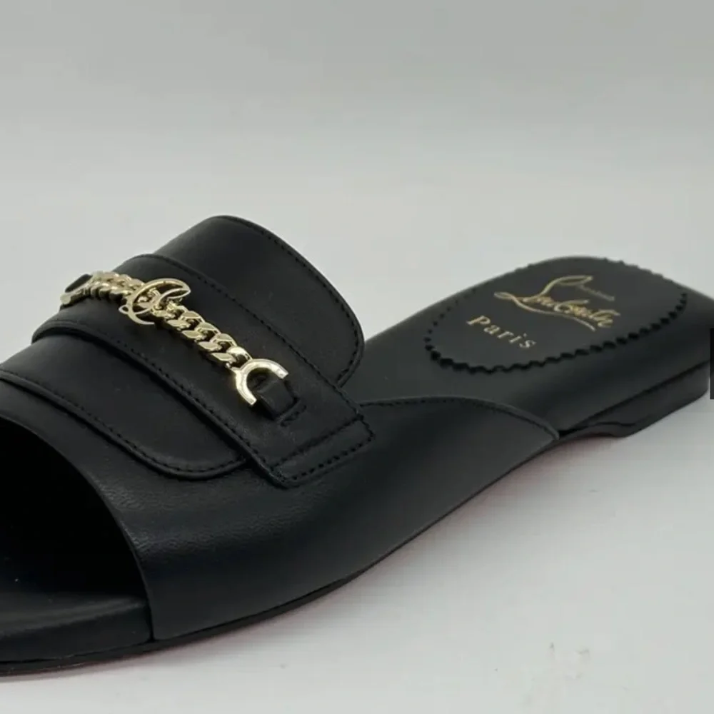 Christian Louboutin  Miss MJ Mule Slippers Red Sole with Black Edge - Picture 5 of 12